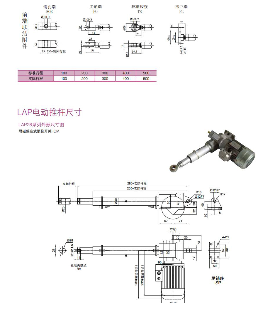 LAP電動(dòng)推桿